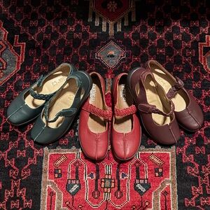 LOT OF 3 Hotter Mary Jane Shake Flats Made in England NWOB Size 7 Standard
